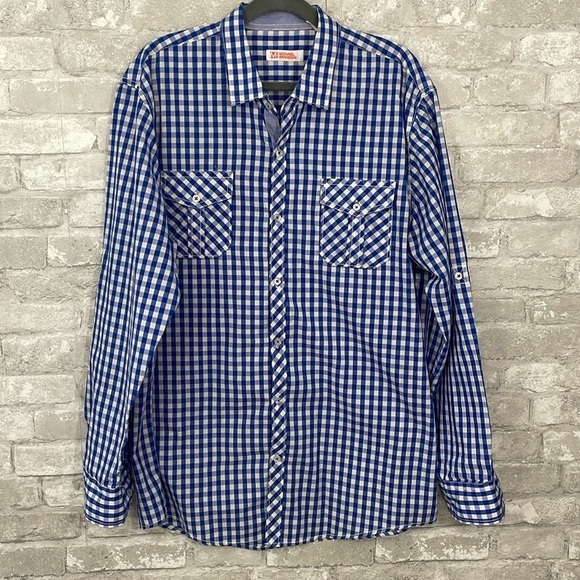 Michael Brandon Checked Button Down Shirt - Picture 1 of 7